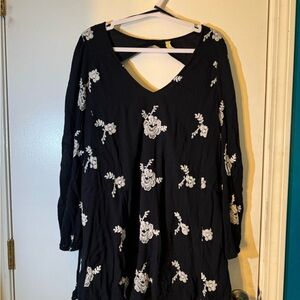 Free People GUC Black and White Floral Dress